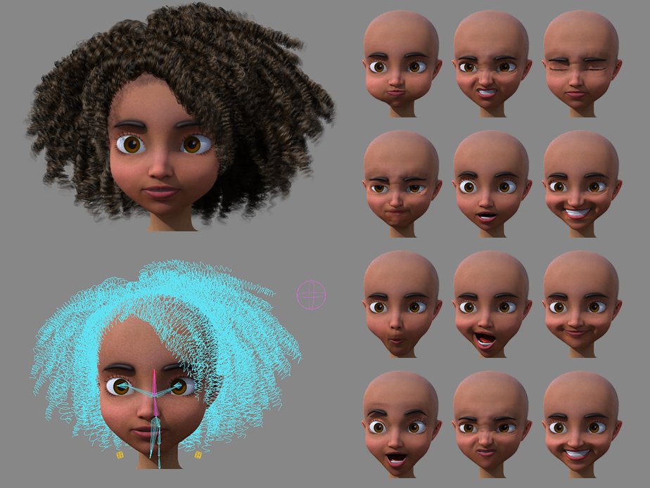 Girl expression sheet